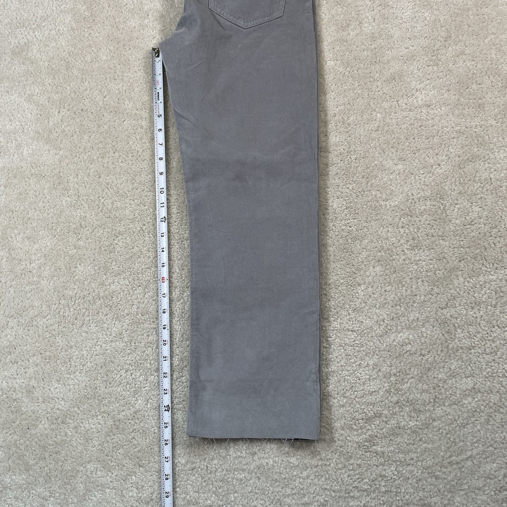 NWT Mavi Sheila Corduroy Pants Womens 27 Gray Raw Hem High Rise Straight Leg - Picture 5 of 11